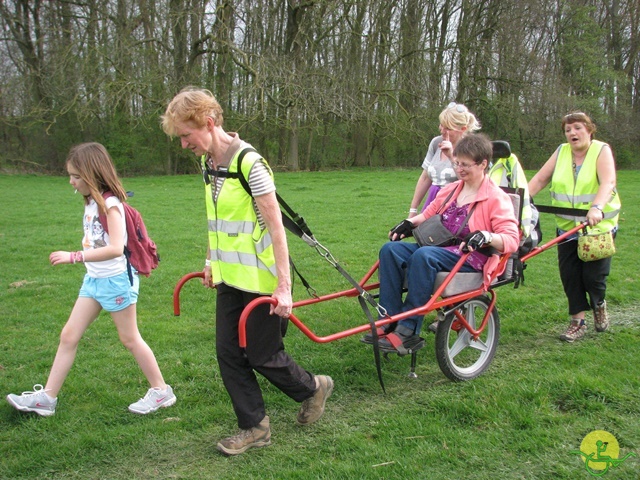 randonnée sportive avec joëlettes, Eghezée, 2014